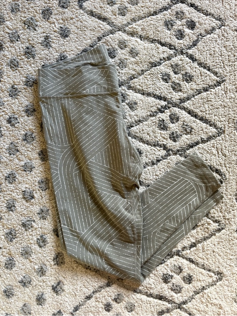 Adidas sage green patterned leggings